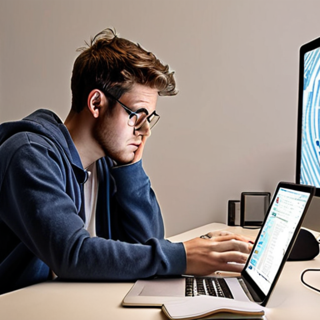 Digital Overload to Focused Clarity**
A person overwhelmed by a chaotic vortex of digital information, social media notifications, emails, and news headlines, looking stressed. In contrast, the same person, now calm and composed, sits at a minimalist desk, gazing at a single, clean screen or holding a glowing "digital compass," signifying clarity and information filtering. Modern, dynamic, and serene contrast, emphasizing focus amidst digital noise.

**